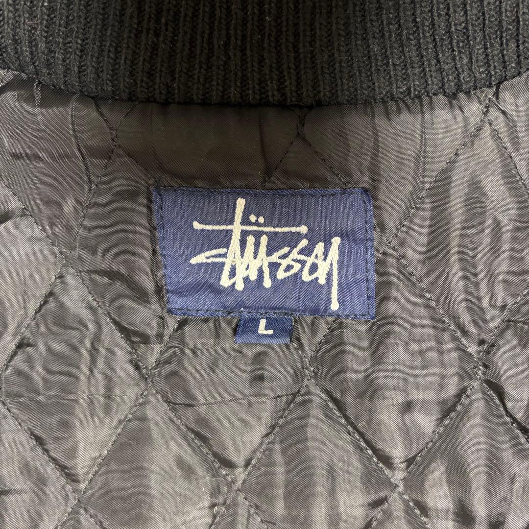 OLD STUSSY Big4 スタジャン ブラック L