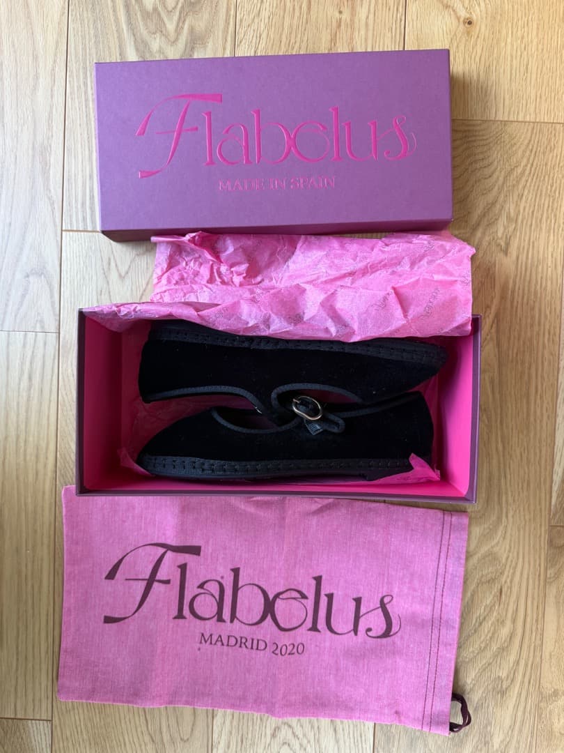 新品　Flabelus Antonia ベルベットシューズ　37