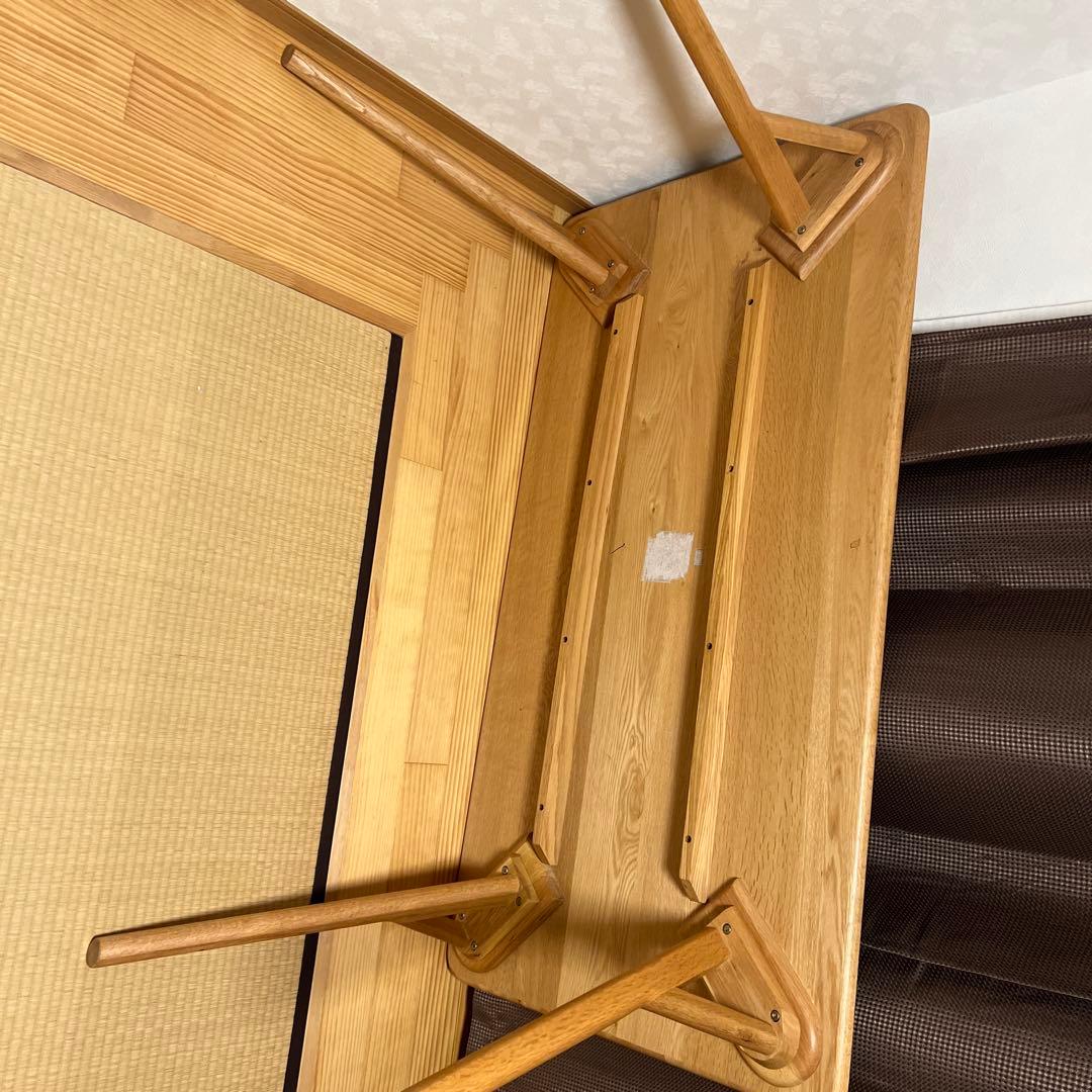 ナチュラル木製長方形ダイニングテーブル(配送料購入者負担)