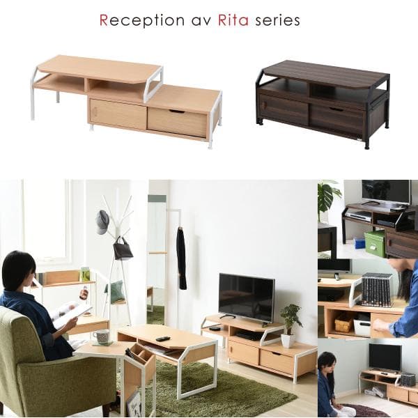 ヨーロッパ 組み合わせ 高さ調節 おしゃれ 頑丈 高級 コーナー テレビ台 黒