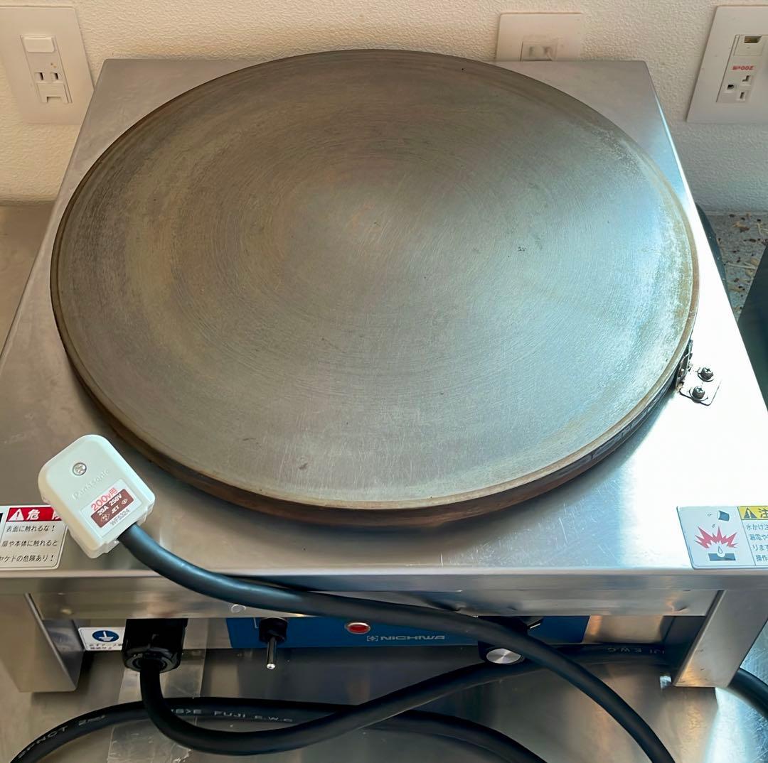 2023年製 状態良好☆ ニチワ 電気クレープ焼器 単相200V CM-410H