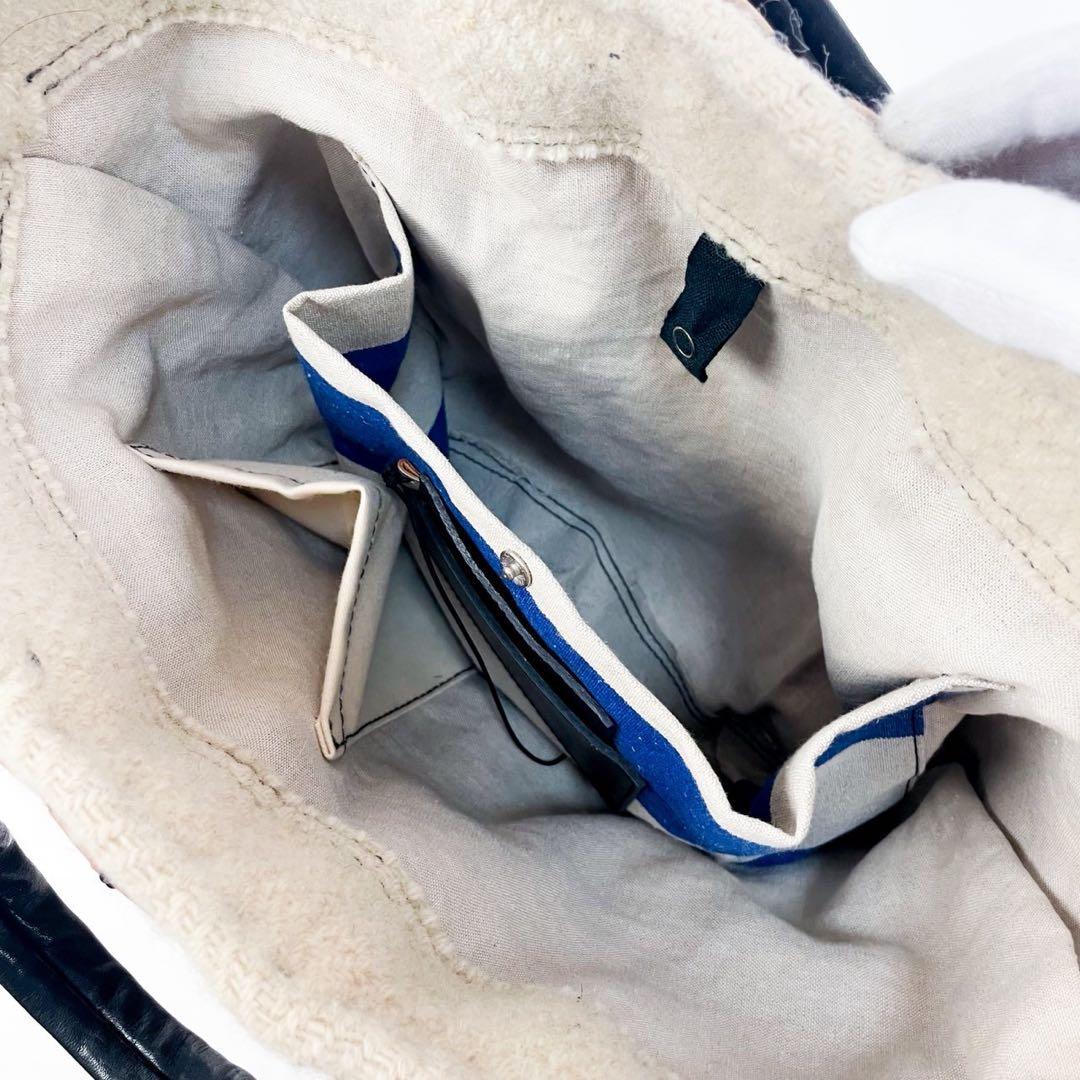 極美品 ebagos エバゴス ブランケット付きカゴバッグ トートバッグ ハート