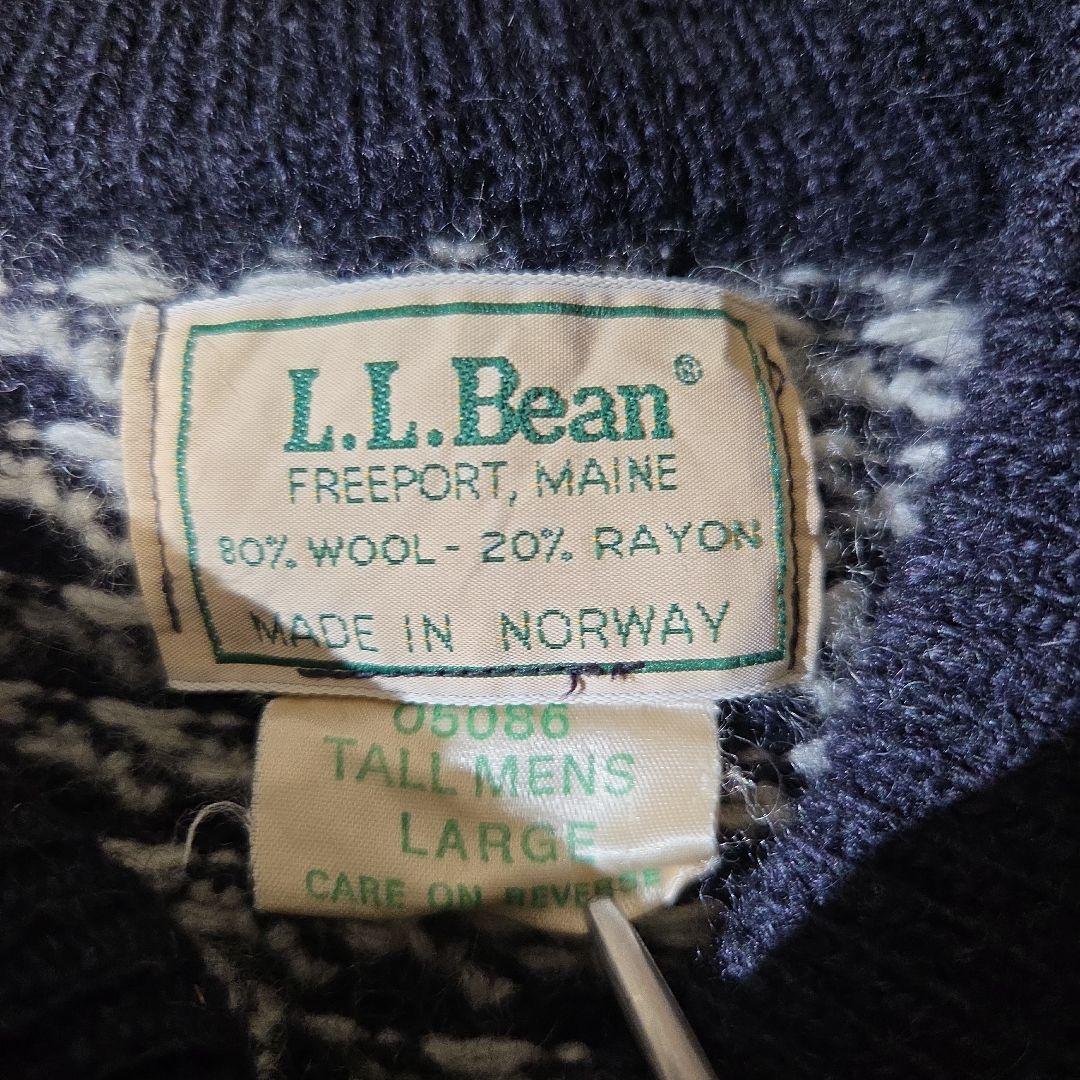 80s LLBean エルエルビーン バーズアイ ニット L 在原みゆ紀さん着