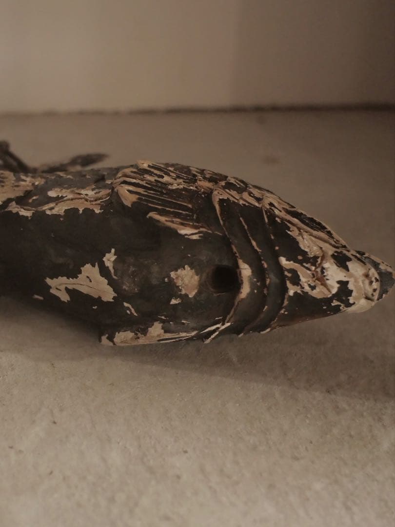 魚　木製　オブジェ　人形　置物　アート　古家具　古道具　アンティーク　昭和レトロ