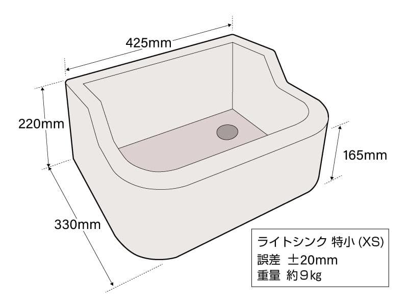 作善堂タイルシンク流し台　美濃焼タイルシンク　タイル流し　ＸＳサイズ　5034