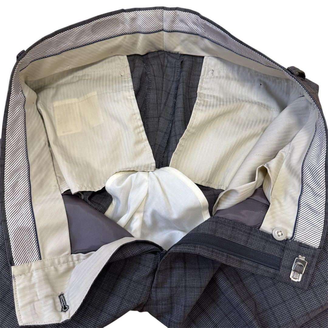 SAVILE ROW × DORMEUIL チェック柄スーツ　上下　グレー