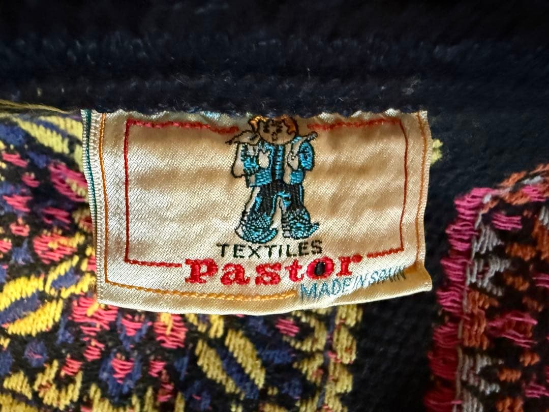 【O-2123】ベットカバー 花柄 タイル柄 レトロ 手編み