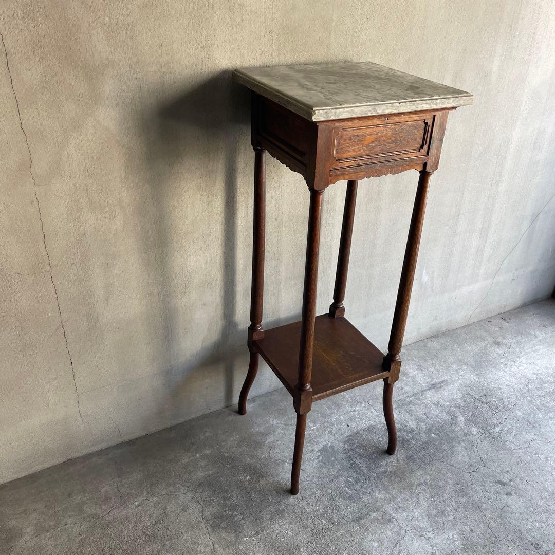 フレンチアンティーク 大理石天板の花台 / プランツスタンド