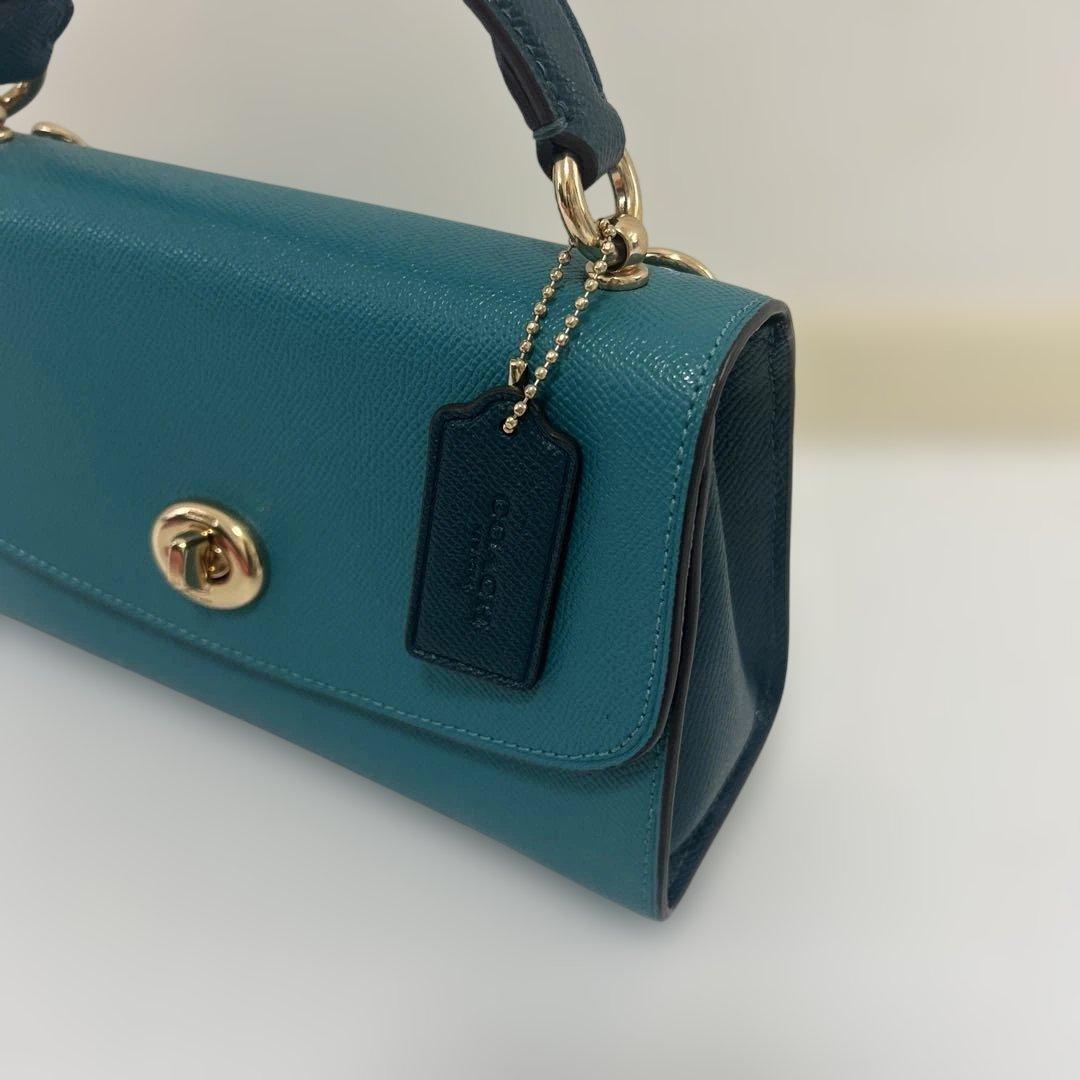 COACH ターコイズ ハンドバッグ