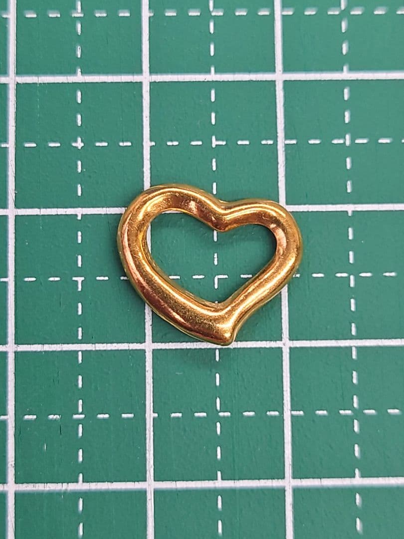 K24　24金　オープン　ハート　ペンダントトップ/チャーム