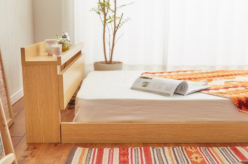 【新品・送料無料】【ダブル】Coroa フロアベッド（マットレス付き）