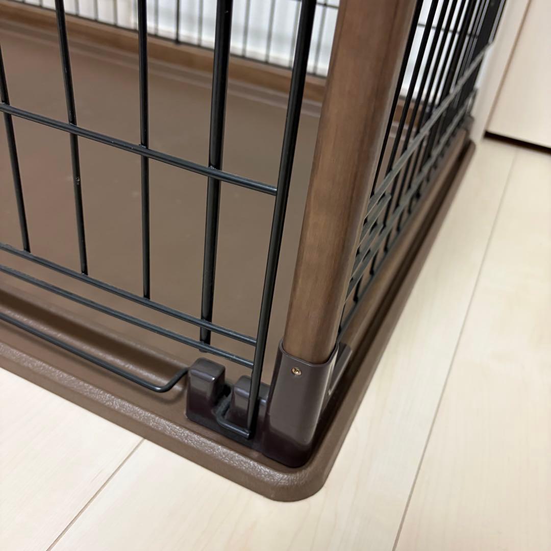 【数回のみ使用の美品】アイリスオーヤマ/ペットゲージ/オープンウッディサークル