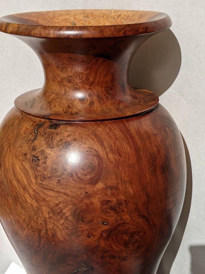 ケヤキ玉杢　①　花瓶　壺　珍品　高級品　入手困難