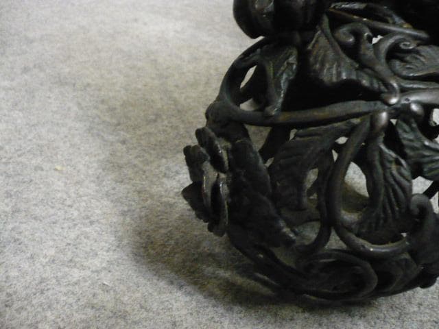 古銅玉獅子の置物 [B31640]