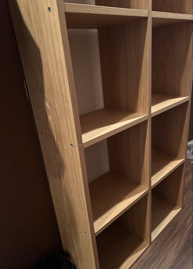 無印シェルフ5段×2列オーク材