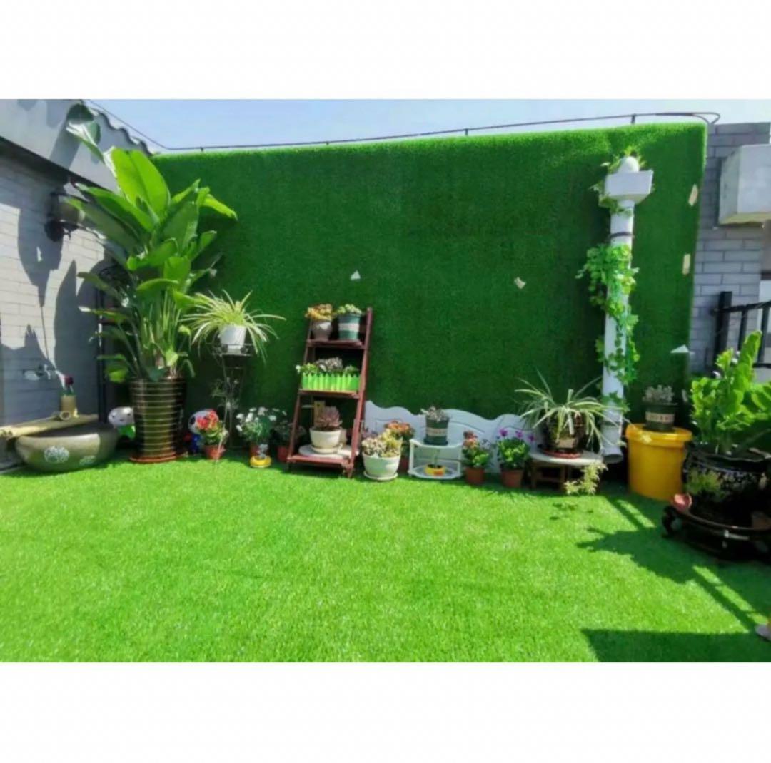 人工芝 2m×10m ロール 庭 芝丈35mm 芝生 密度2倍 高耐久 固定ピン