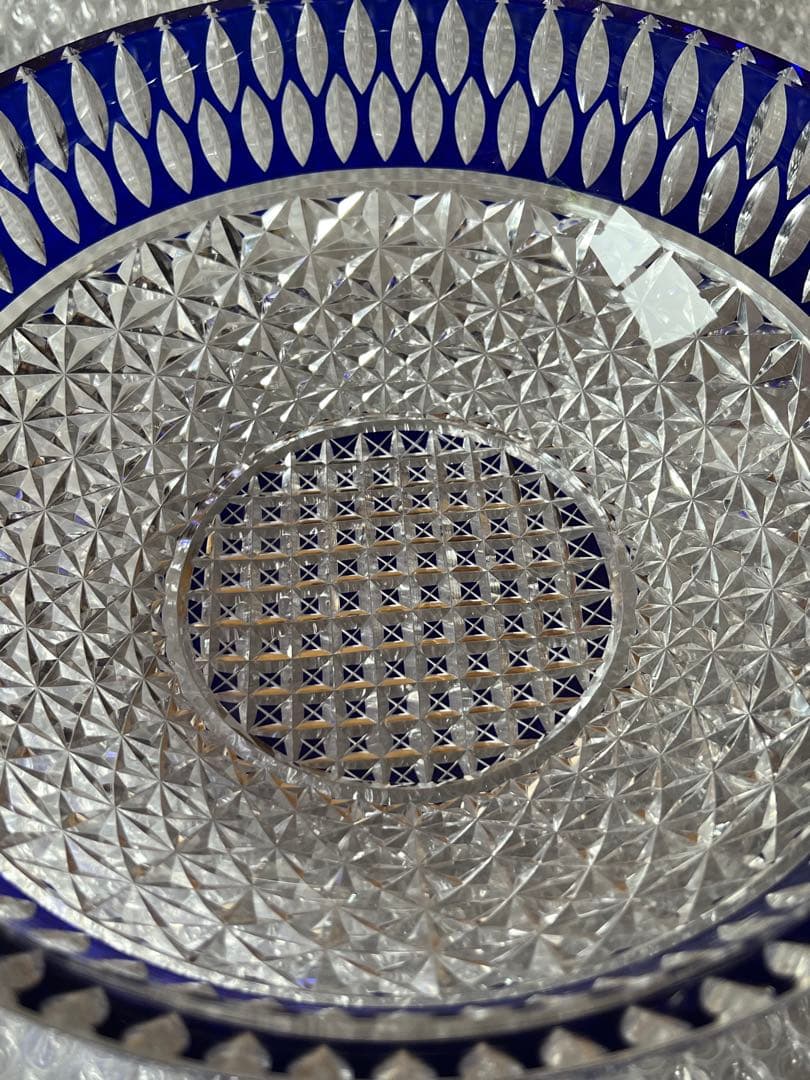 伝統工芸　江戸切子　お皿　ボール　未使用品