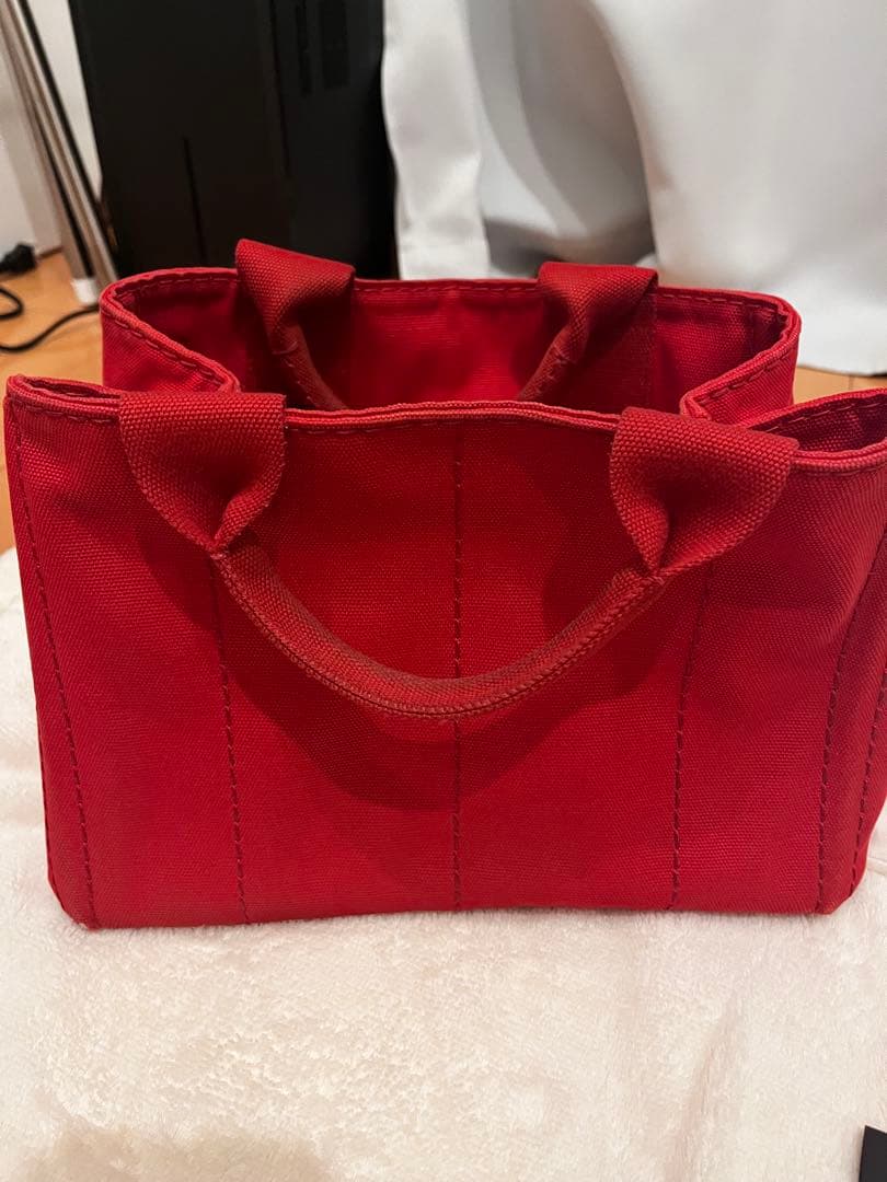PRADA CANAPA カナパ B2439G キャンバス トートバッグ 赤