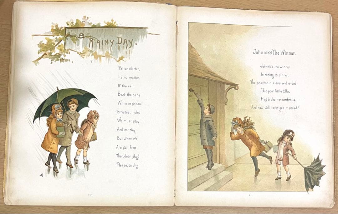 No.203 希少 古書 洋書 絵本 アンティーク ビクトリアン 童謡 児童書