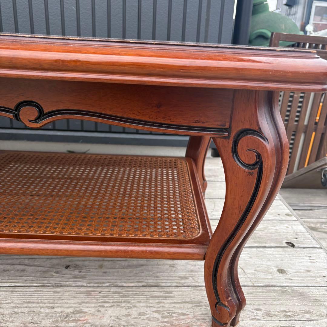 カリモク コロニアルシリーズ センターテーブル ローテーブル 棚付き 北欧レトロ