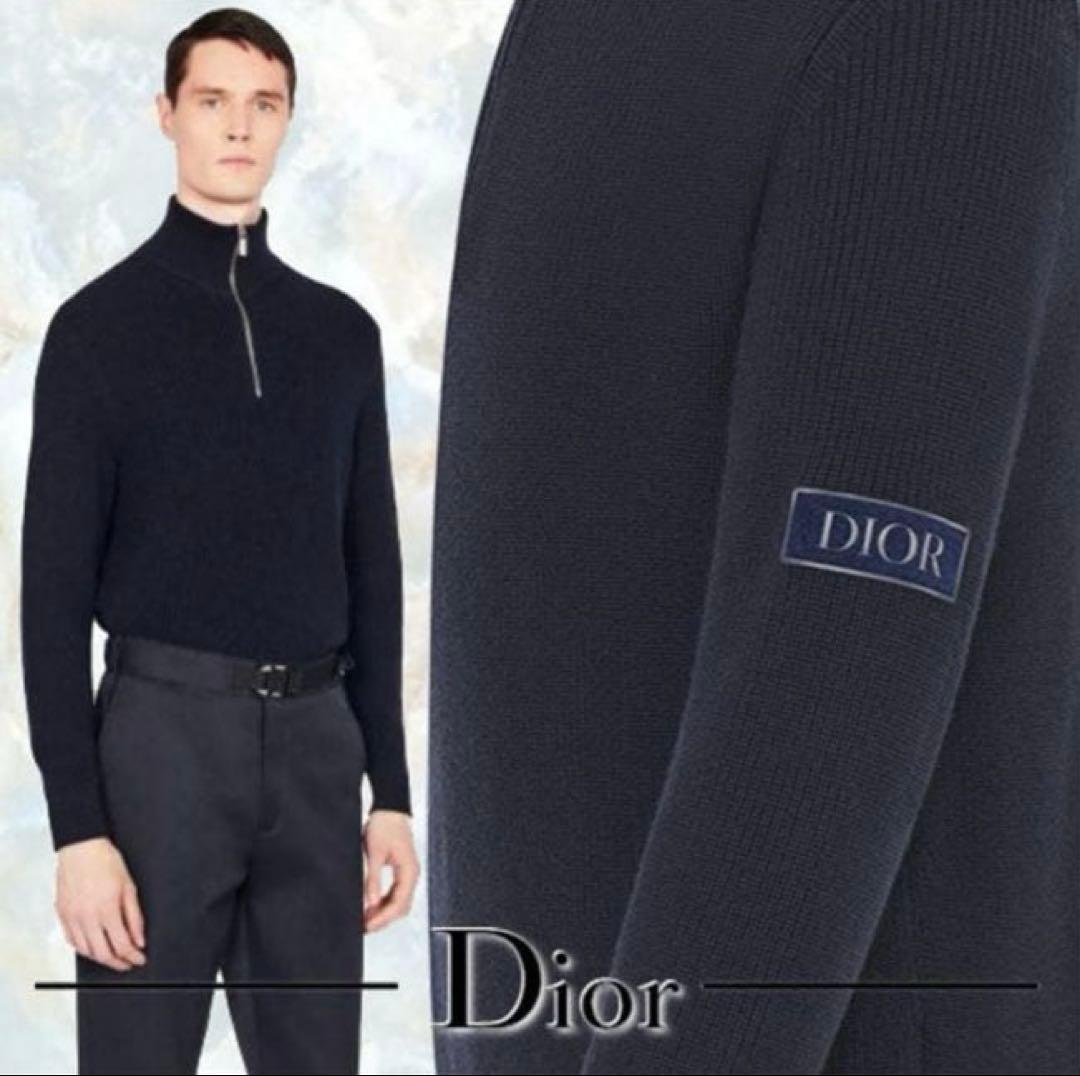 ひ*げ様 DIOR ディオール ハイカラー ジップセーター メンズ レディース