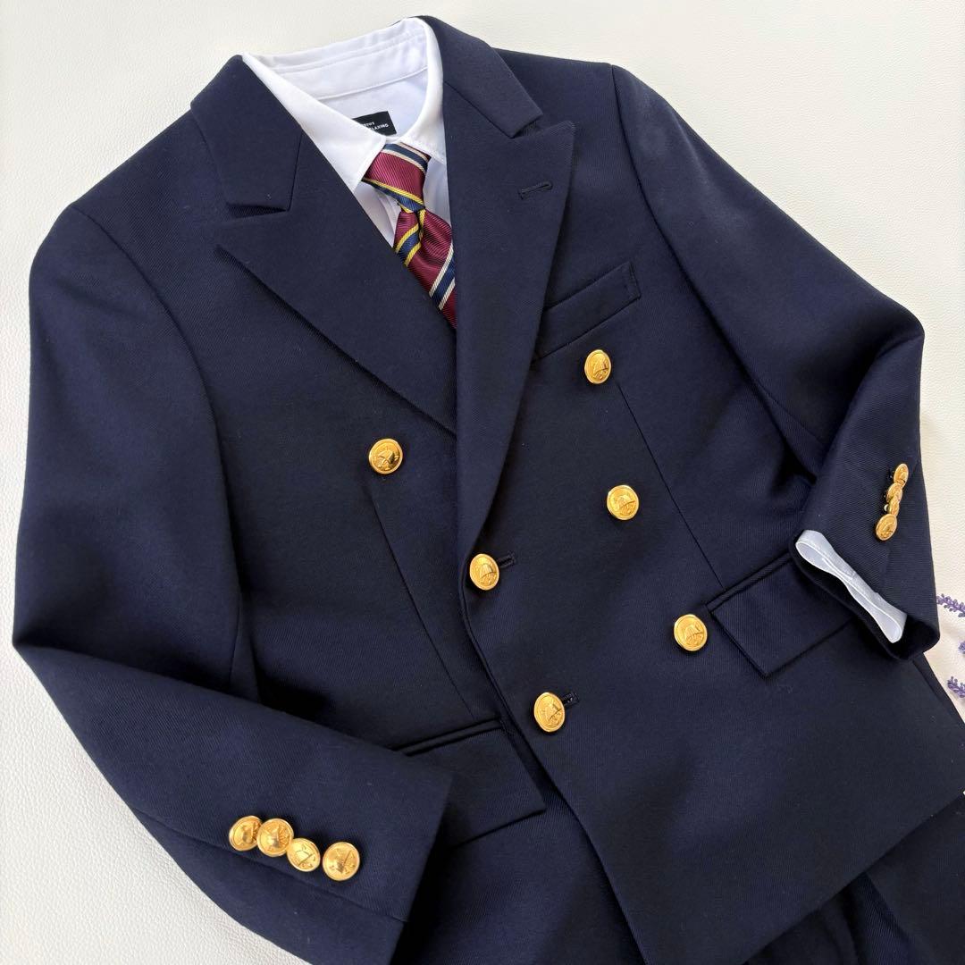 極美品✨ラルフローレン キッズ フォーマルスーツ 4点セット120 紺 金ボタン