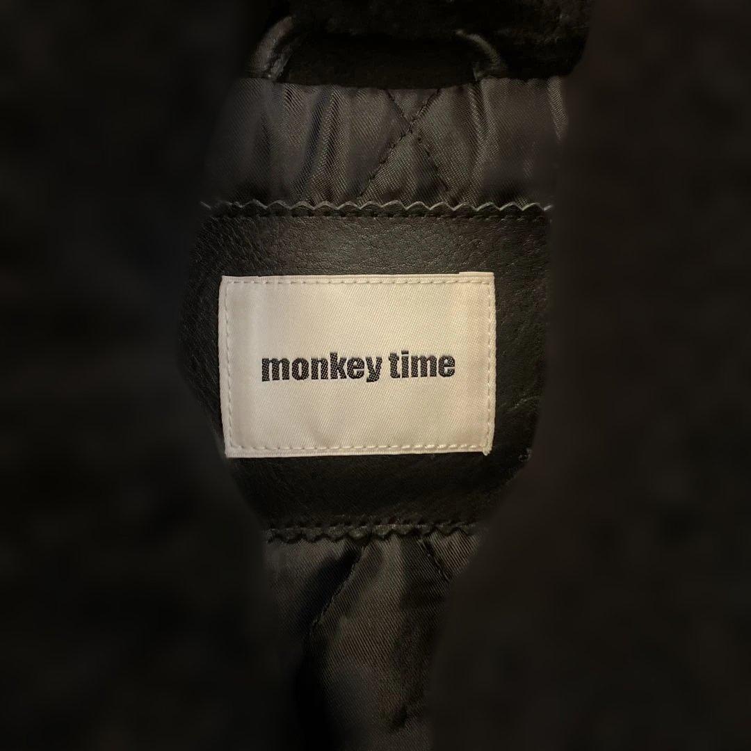 monkey time ブラック スタジャン ボア ユナイテッドアローズ