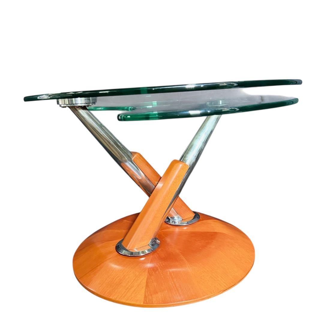 HR854 Ronald Schmitt 可動式ガラスセンターテーブル