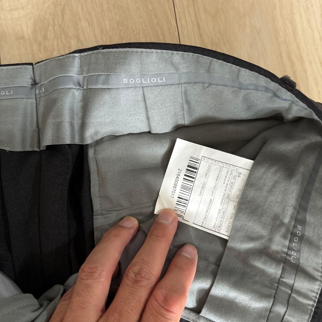 Boglioli ダークグレー シングル　スーツ　48