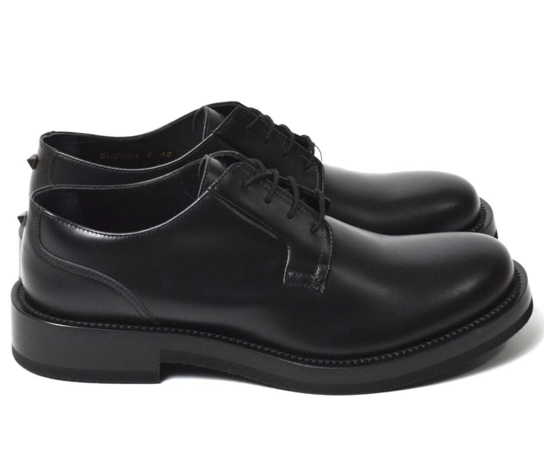 未使用15.6万 VALENTINO ヒールスタッズ ダービーシューズ 42