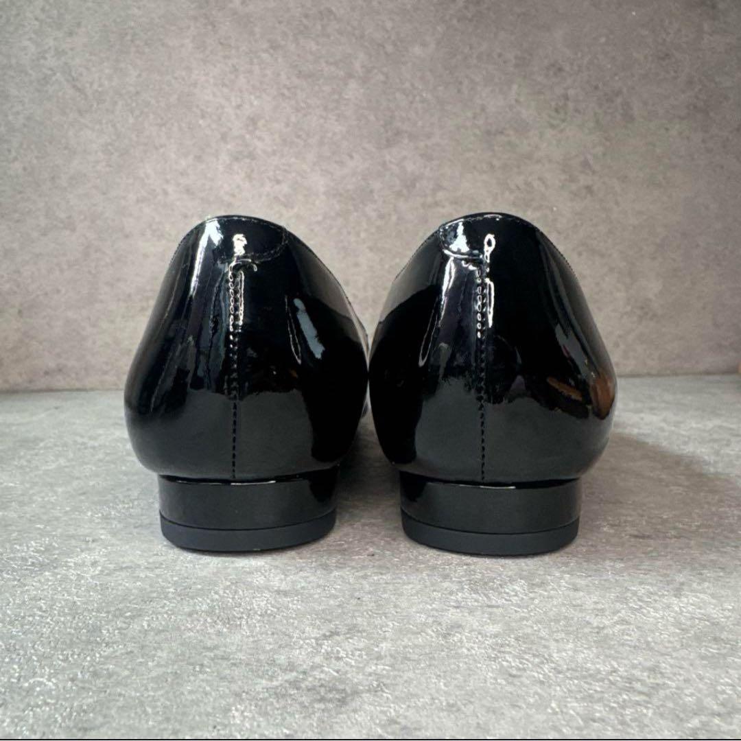 新品！ダイアナ オペラシューズ ポインテッドトゥ リボン エナメル フラット