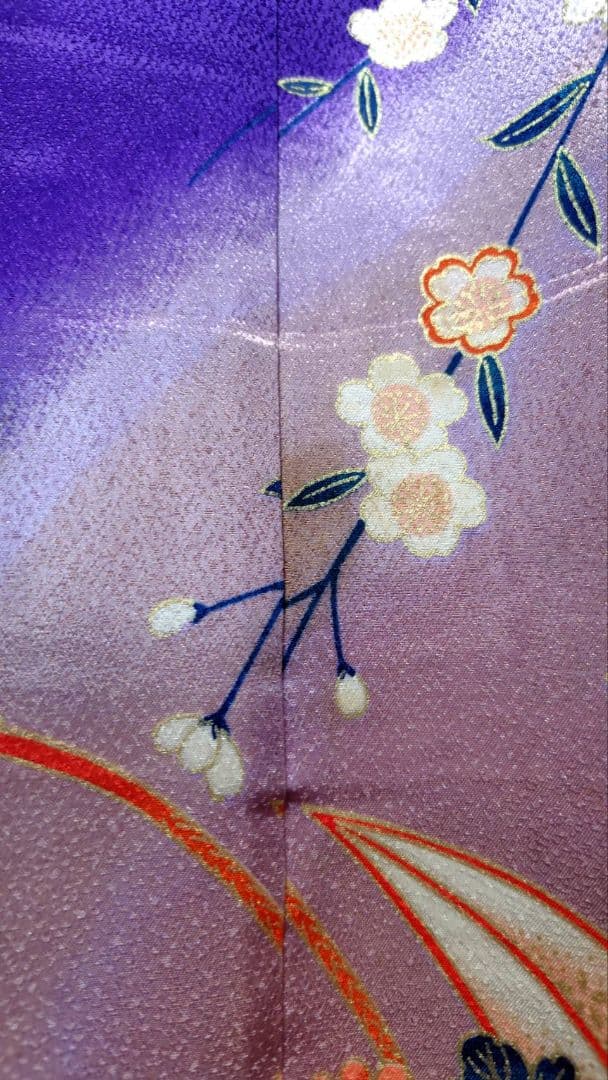 RK558子供着物正絹着丈131センチ裄丈51センチ綺麗美品7歳前後用