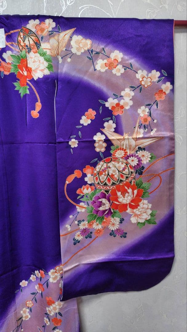 RK558子供着物正絹着丈131センチ裄丈51センチ綺麗美品7歳前後用