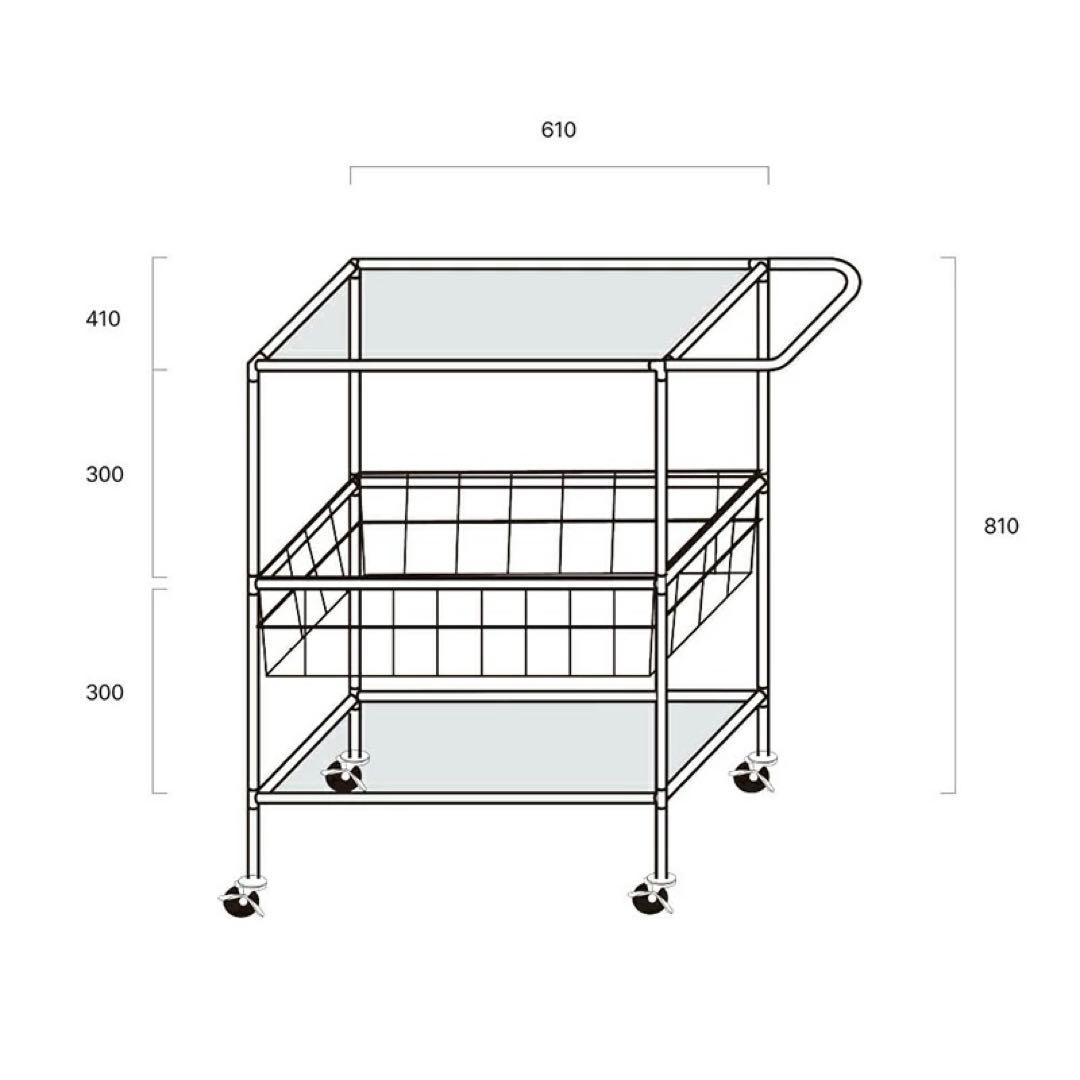 O'gre モジュール家具3段トロリー キッチン ワゴン カート ステンレス