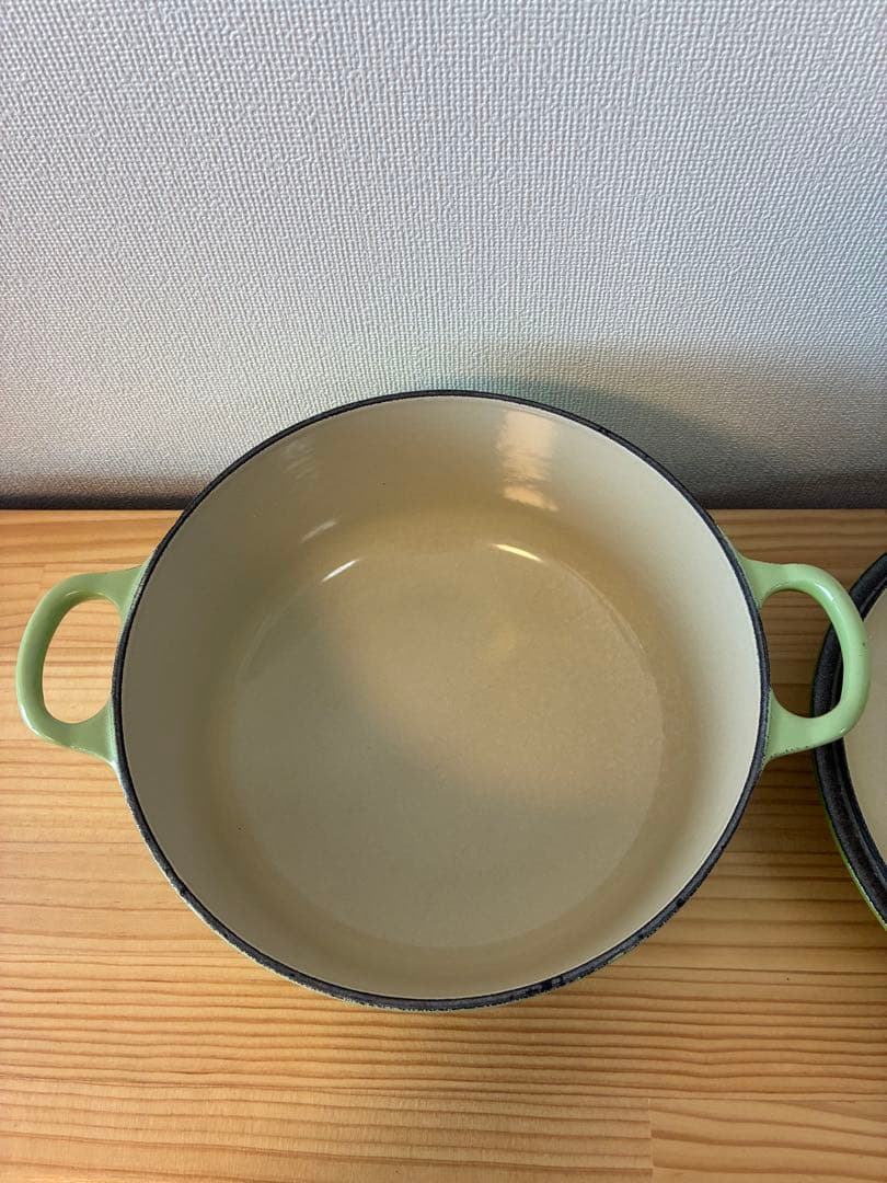 LE CREUSET 両手鍋 グリーン