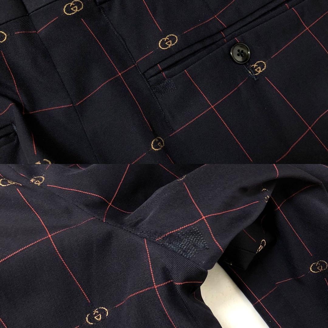 現行✨GUCCI グッチ インターロッキングGG チェックジャガード スーツ