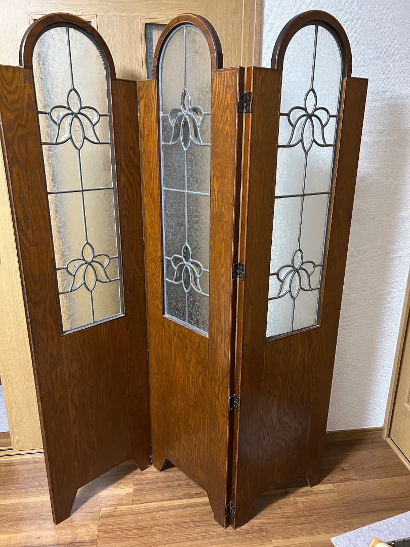 美品　三越家具 Brugge ブルージュ 3連 パーテーション 衝立