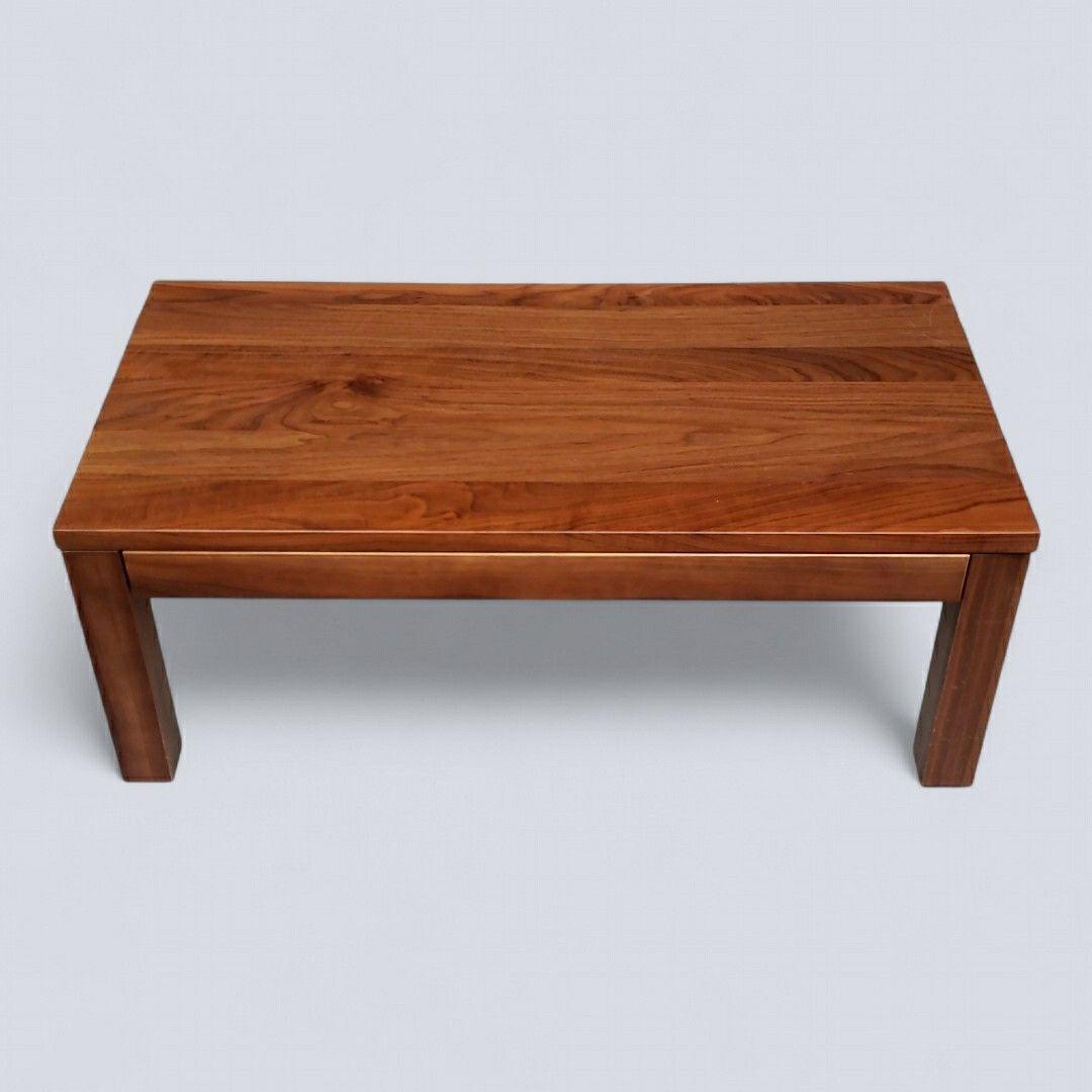 【廃盤】無印良品 無垢材 ローテーブル 引出し 天然木 ウォールナット