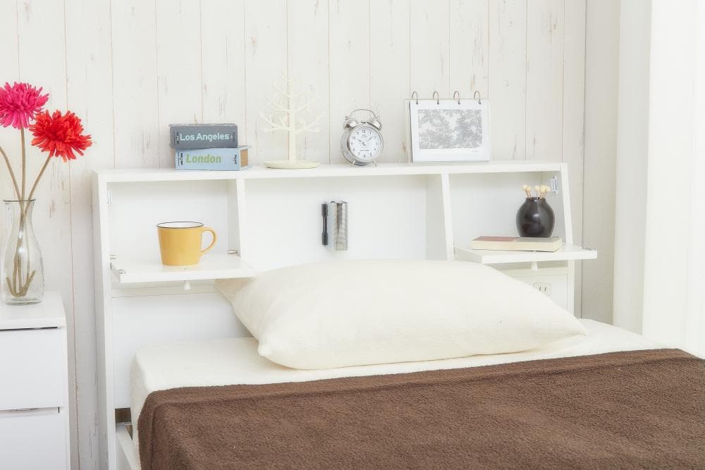 【シングル】 Alloys(アロイス)引出し付ベッド  フレームのみ　ホワイト