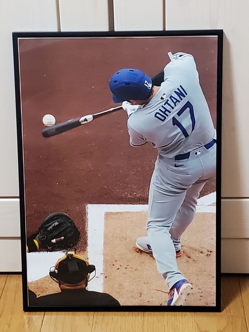 ベニー ドジャース大谷翔平 MLB！A3ポスターフレーム付き①セット