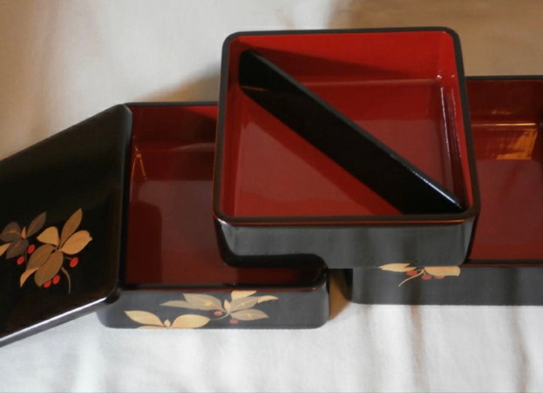 重箱　三段重　会津塗り