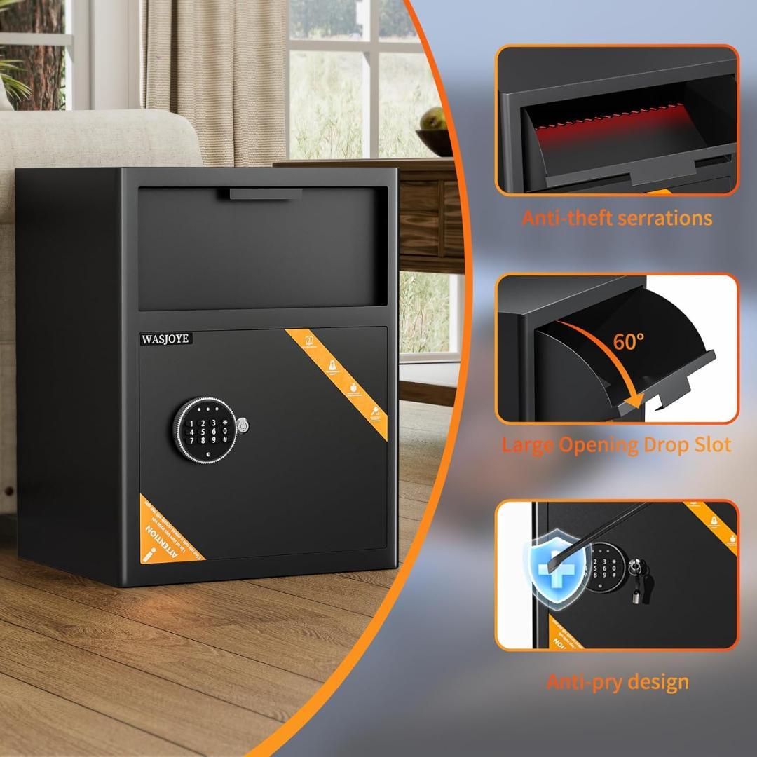 先行販売　テンキー式　ポスト付き　電子金庫　69L