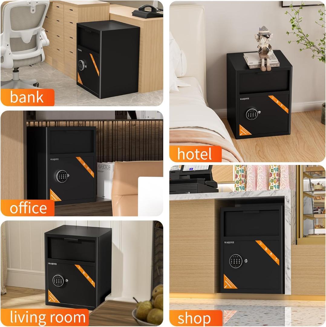 先行販売　テンキー式　ポスト付き　電子金庫　69L