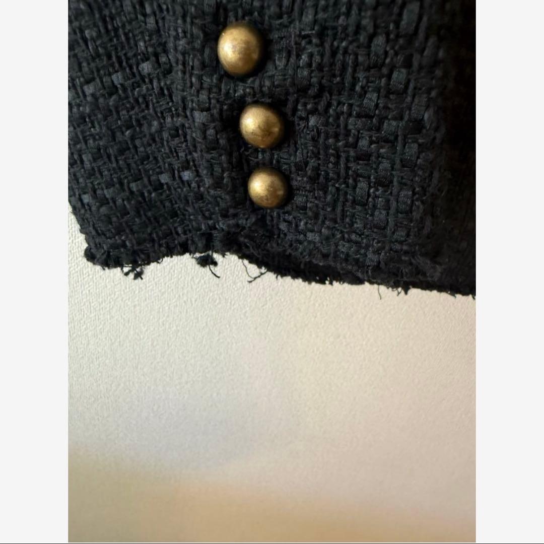 ピュアルセシンスラブツイード ノーカラージャケット pual ce cin