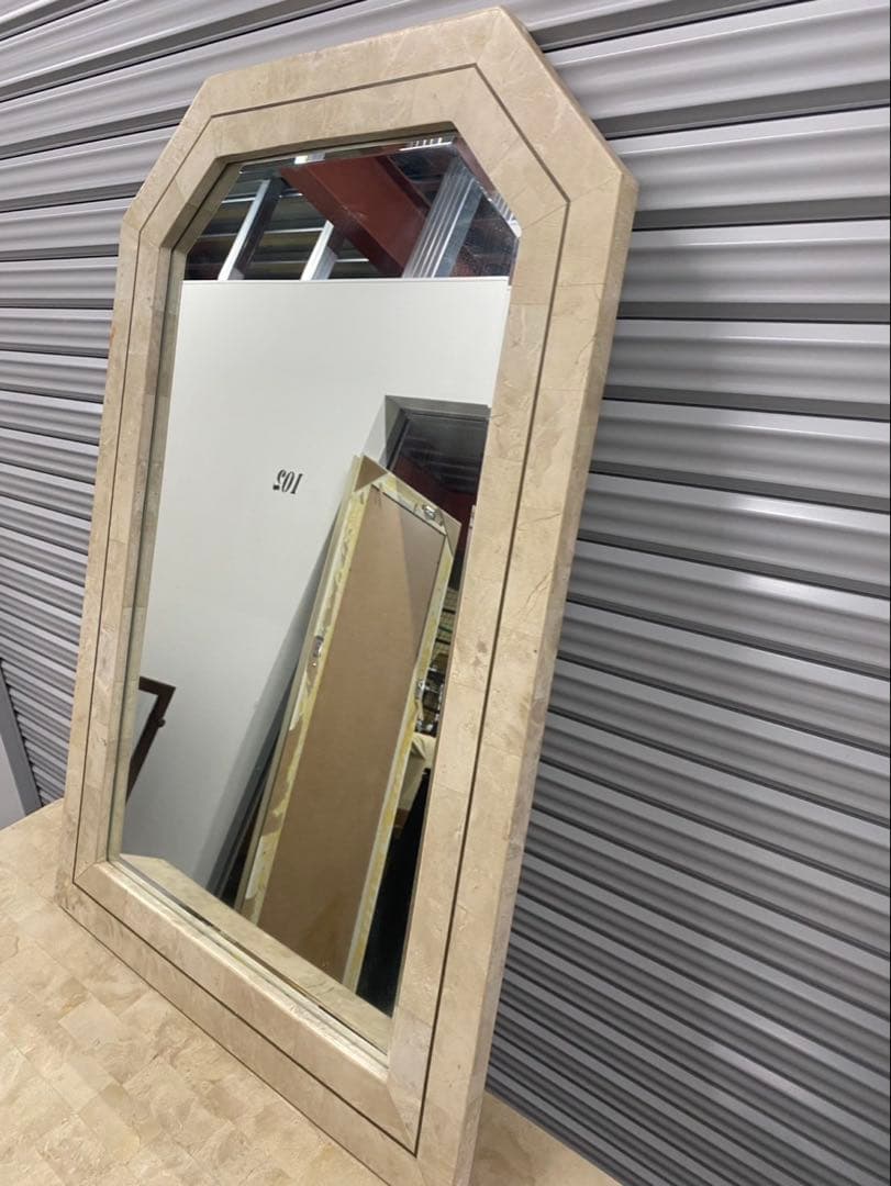 大塚家具 IDC 高級ドレッサー 化粧台　ミラー　セット石調 木製