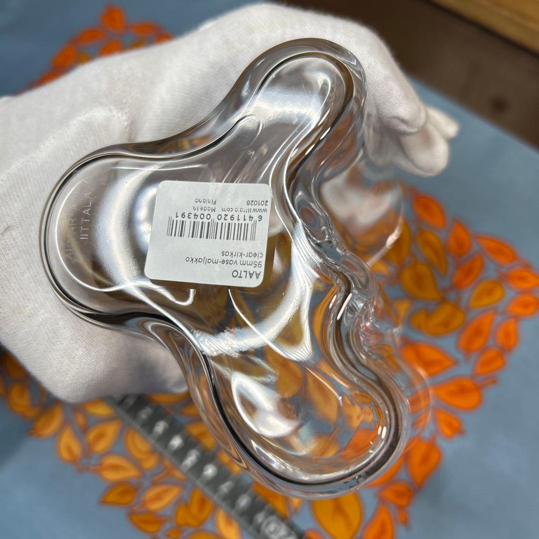 イッタラ　アルヴァ・アアルト　クリア　95ミリ フラワーベース　美品