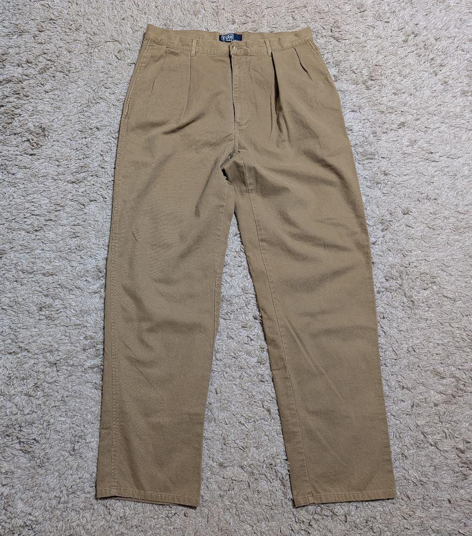 90s ラルフローレン 初期タグ ANDREW 2タック ポロチノ W36