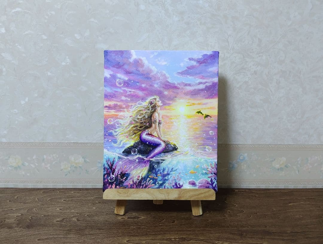 マ*Y様 【陽を浴びて】アクリル画 F3 風景画 絵画