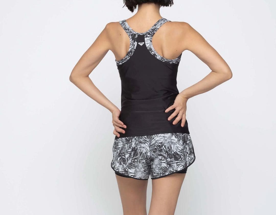 roxy レディース　フィットネス水着セット　黒　タンクトップ　L
