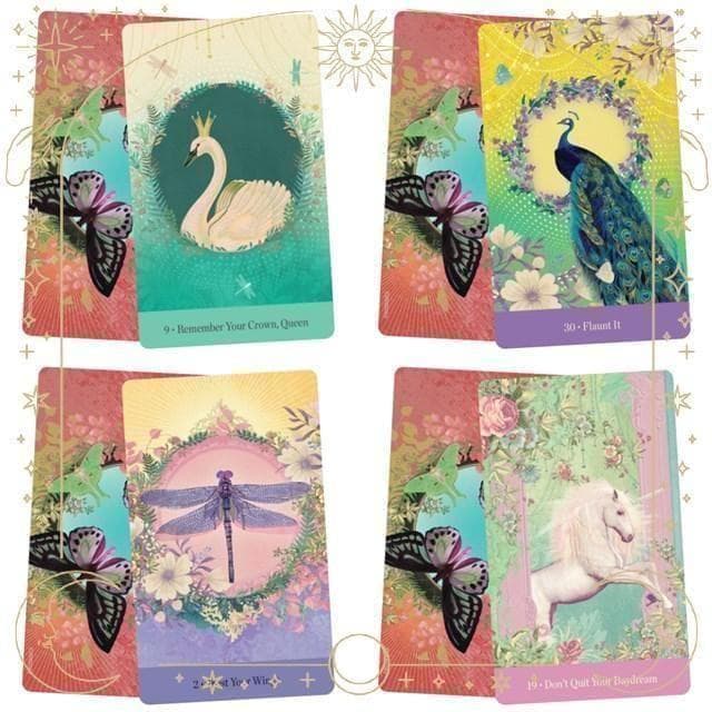 ★正規品オラクルカード★金縁✨柔らかな癒しの世界✨優しいタッチの女性らしいデッキ